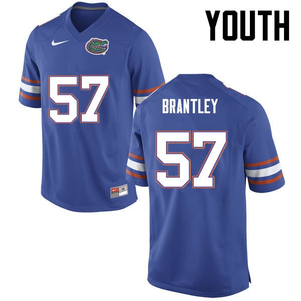 Florida Gators Youth #57 Caleb Brantley College Football Jersey Blue